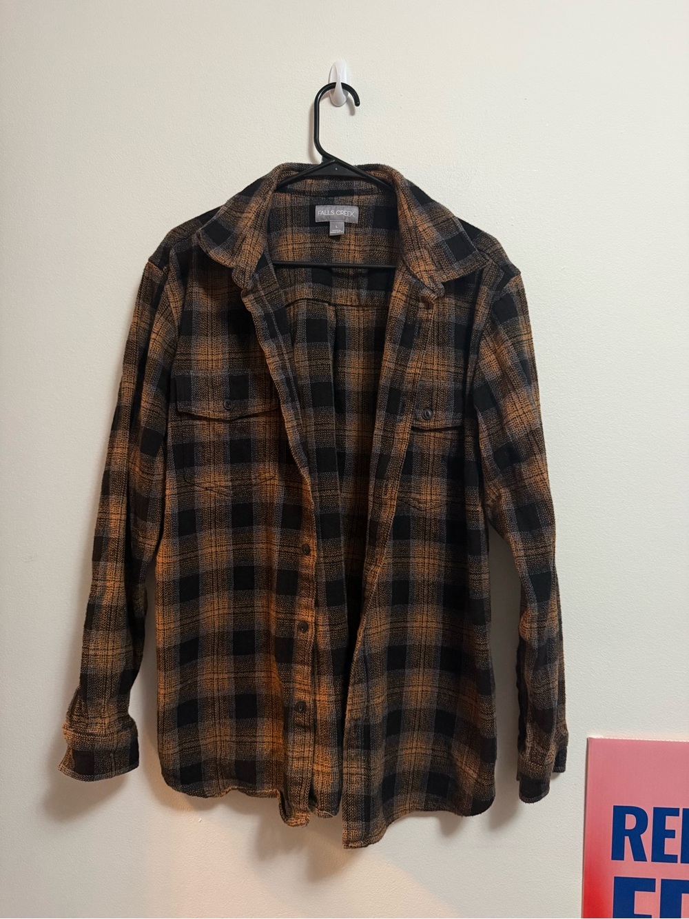 Falls Creek Plaid Flannel Shirt - Black & Tan